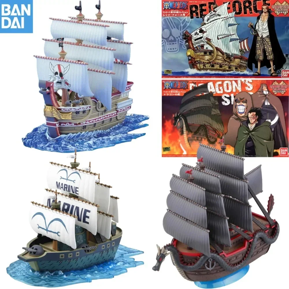 Originale One Piece Anime Pirate Ship Going Merry Thousand Sunny Anniversary Edition Marine Ship Assemblato Action Model Toy Gifts