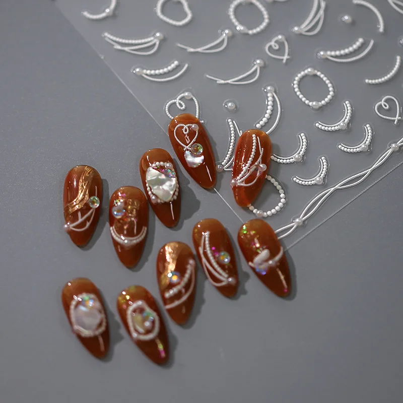 

[Meow.Sensei] Three-Dimensional Nail Stickers Relief Adhesive Nail Stickers Exquisite Series TL-013