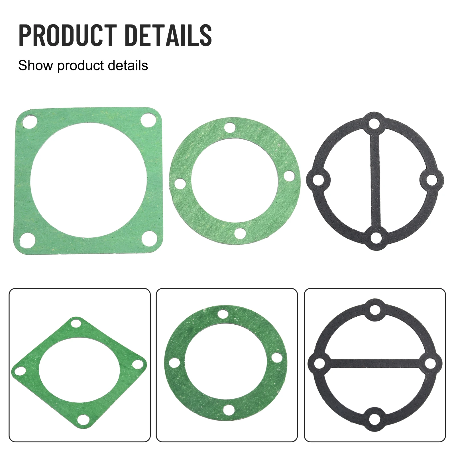 

For Air Compressor Head Gasket Set Tools Valve Plate Gaskets Washers 51/65/80/90/95 Type Parts Piston Ring Plastic Brand New