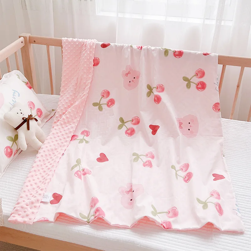 Baby Quilt Cover Pure Cotton Winter Plus Fleece Soft Comfortable Breathable Warm Kid's Single Quilt Anti-dirty Protective Cover