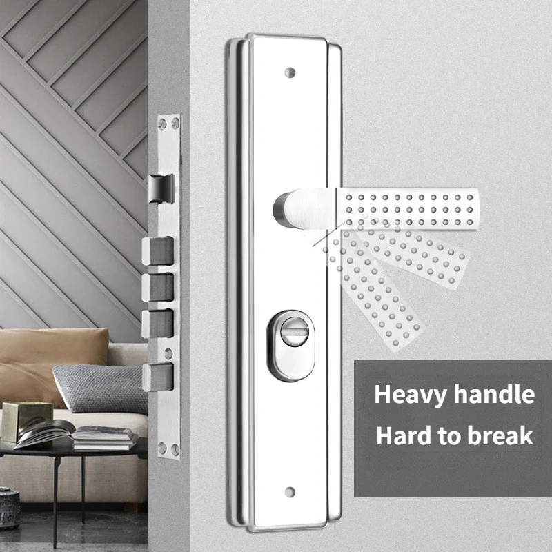 Cabinet Safety Lock Multi Function Stainless Steel Anti-theft Entrance Gate Lock plate Anti-explosion Security Mirrow Shinny Widen Handle