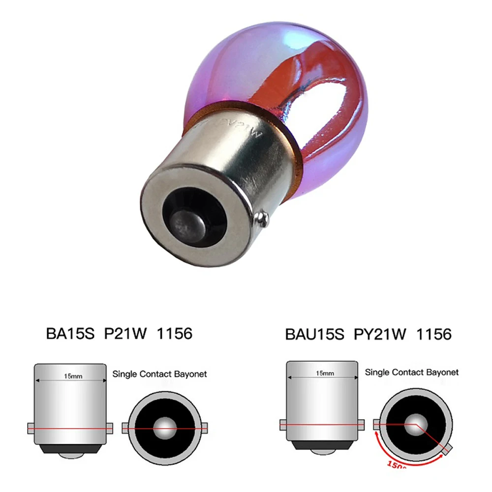 S25 PY21W 50DCA BAU15S ǹ/ũ ڹ  , 12V 21W 1156 BAY15D P21/5W ڵ Ĺ̵  ǥõ , 2 