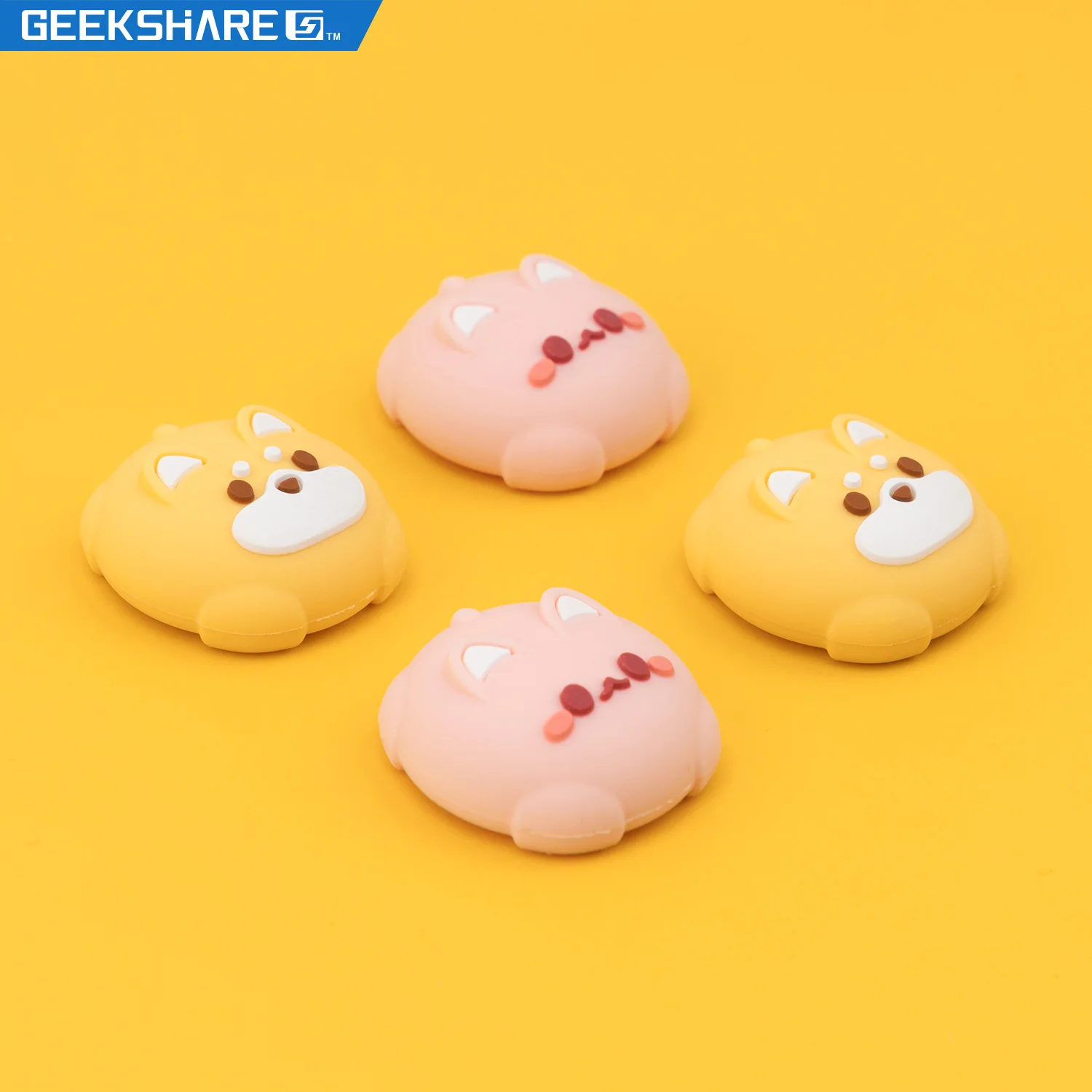 New Silicone Jon Con Thunb Grip Caps For PS4 PS5 Cute Dog Cat Joystick Caps For NS Pro Cover Analog Thumb Stick Grips 