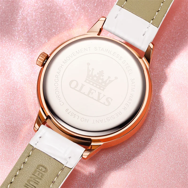 Reloj Mujer OLEVS Brand Luxury Women Quartz Watch Rotating Crystal Dial Ladies Fashion Waterproof Wristwatches 2024