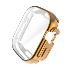 360° Full Soft Protective Case with TPU Screen Protector for Apple Watch - Ultra-Defense Bumper Cover (Rose Gold)