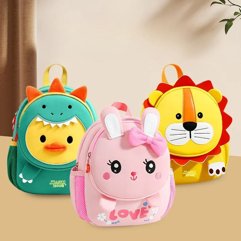 

Children's Anti-lost Backpack Cute Cartoon Children's Backpack Kindergarten Primary School Bag Boy Girl Animal School Bag