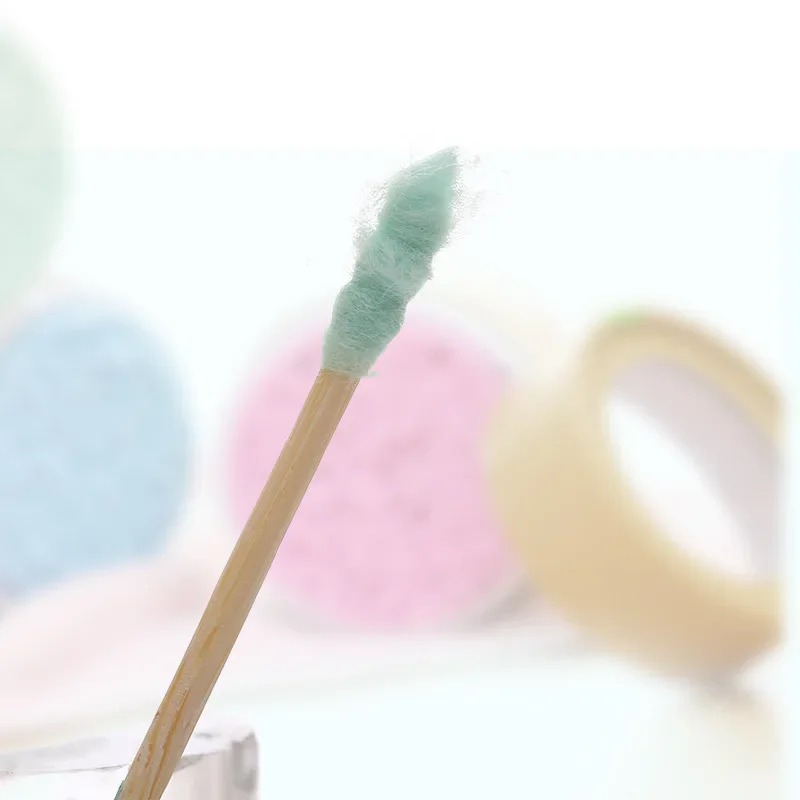 200pcs/Box Bamboo Baby Cotton Swab Wood Sticks Soft Cotton Buds Cleaning of Ears Tampons Cotonete Health Beauty Swab