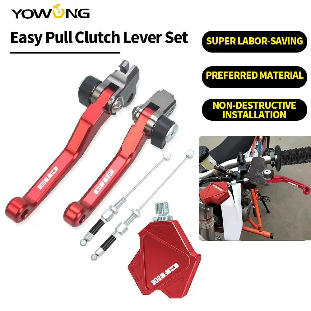 

Motorcycle Accessories Aluminum Dirt Bikes Easy Pull Clutch Lever Brake Lever System For HONDA CR80R CR 80R 1998-2007 2006 2005