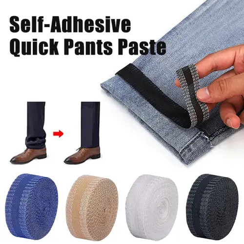 1-5M Self-Adhesive Pants Hem Paste Tape Trouser Edge Paste Iron-on Pant Shorten Repair Jean Hemming Tape For DIY Sewing Fabric - Image 2