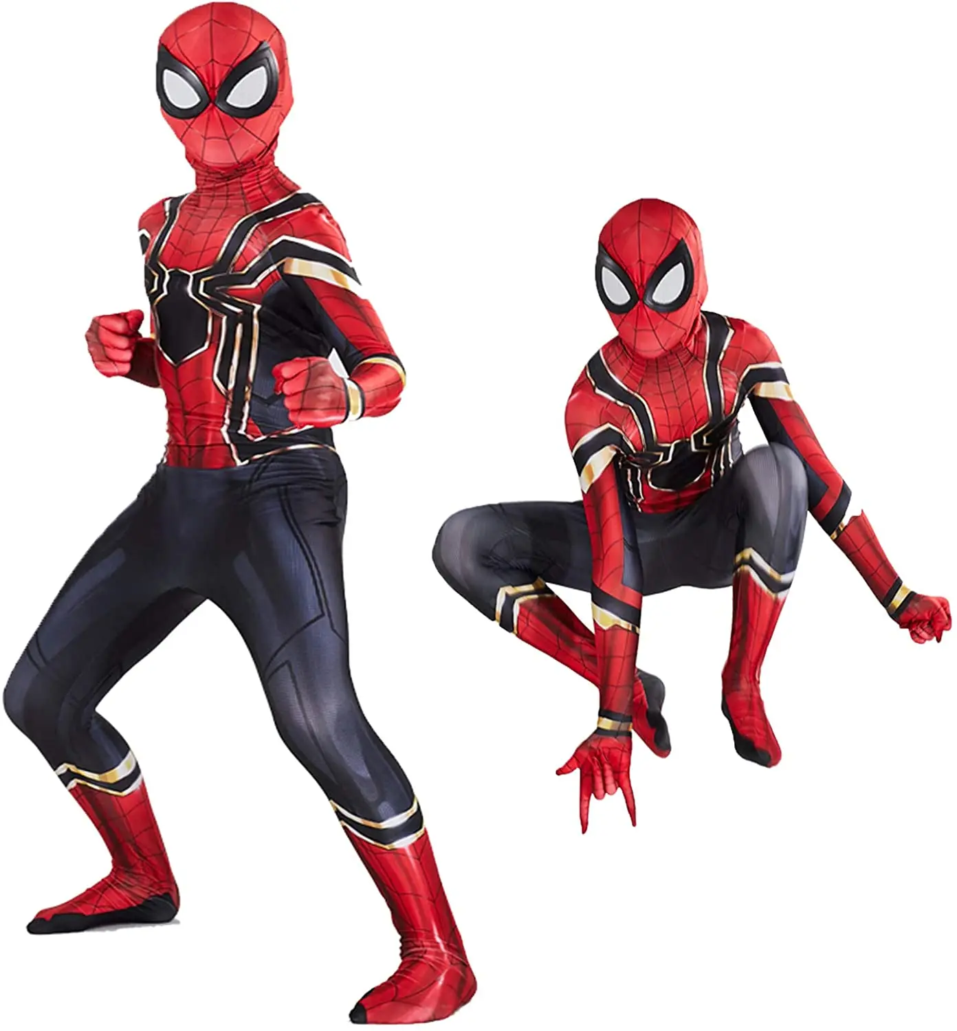 Kids Halloween Spider-boy Man Costume Compatible Hero Suits Party Cosplay 3D Style Best Gifts |
