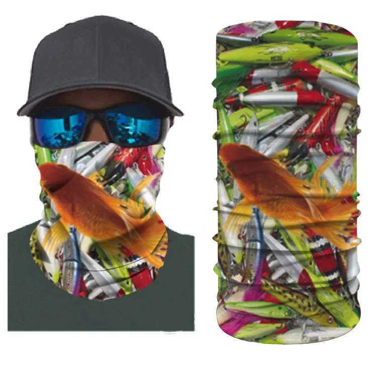 Creative Fish Bandanas Neck Gaiter Face Mask Wind Dustproof Hiking Face  Bandana Headband for Women Men Cycling Sports Headscarf