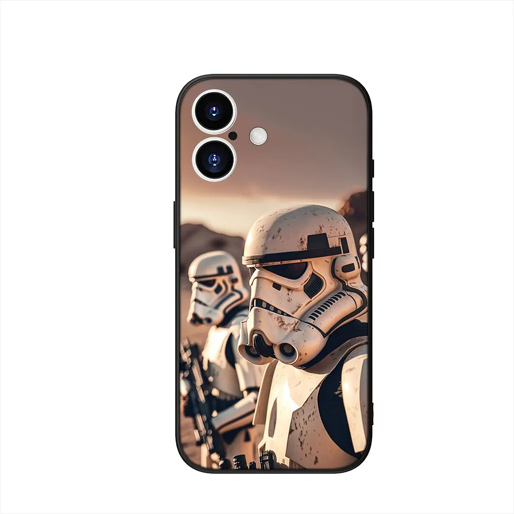 Starry Galaxy Wars Themed Phone Cover with Cute Characters
