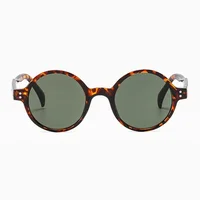 Lunettes de soleil rondes vintage pour hommes et femmes, lunettes de soleil de marque, monture rivetée, nuances rétro, mode masculine et féminine 3