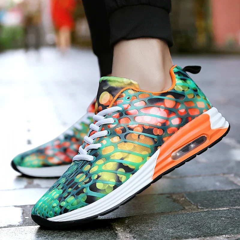 

2023New Men's Women's Mesh Camouflage Sports Shoes Size 45 Men's Lightweight Classic Comfortable Air Cushion Casual Couple Shoes