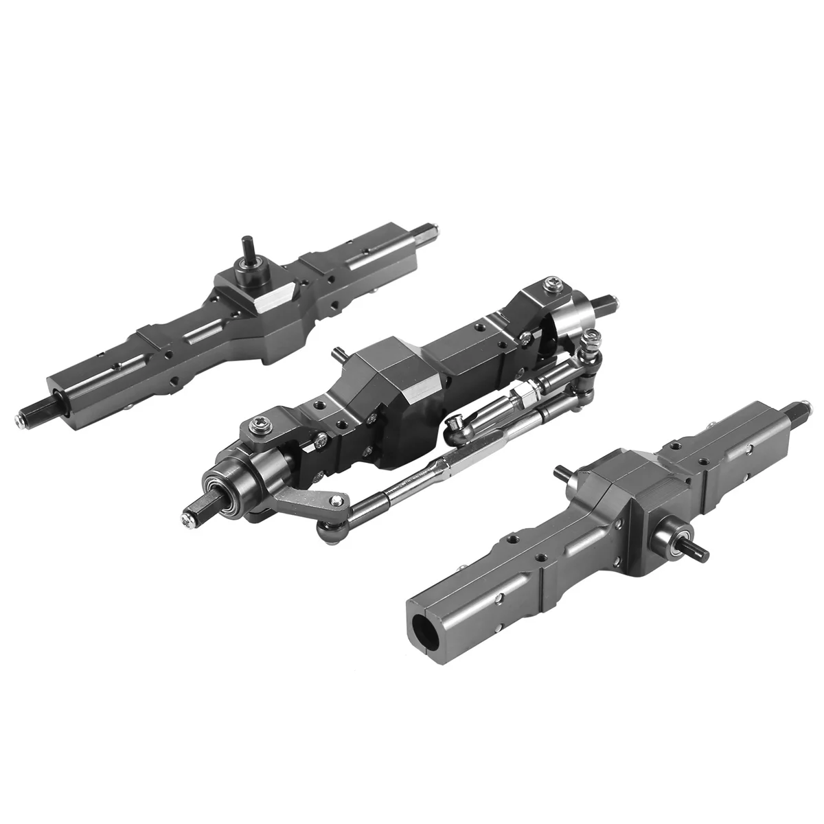 

For WPL 1/16 B16 B36 6WD Replace Upgrade Front/ Rear/ Bridge Axle Part Set Truck RC Car Parts Aluminum Alloy Durable