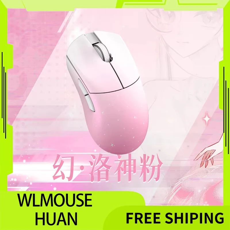 Wlmouse Huan 세 가지 모드 무선 마우스 마그네슘 합금 무홀 마우스 PAW3950HS 8000Hz 20000FPS 듀얼 8K 게이밍 마우스 PC 선물