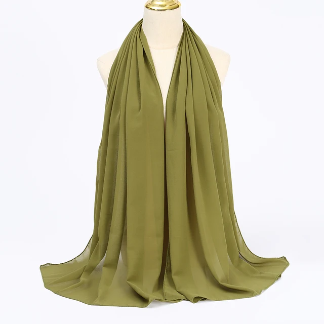 Foulard Hijab en mousseline de soie pour Femme, voile musulman ramadan ,hijab femme musulman,foulard musulmane pour femme, foulard mousseline en Jersey doux de haute qualité hijab islam voile femme musulman,70*180cm