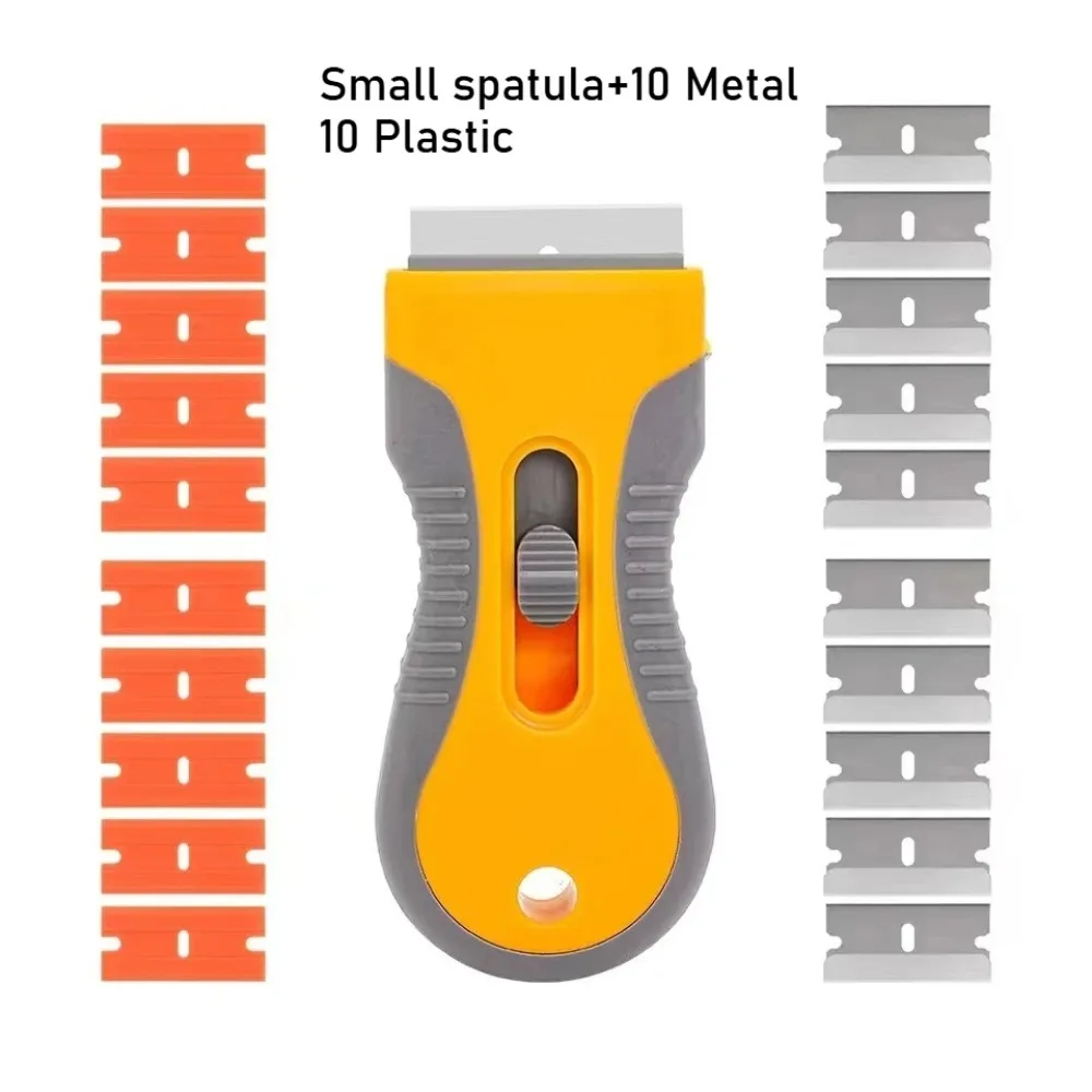 Two Blades Plastic Handle Window Glass Ceramic Cleaning Scraper Automotive Film Sticker Remover Tool