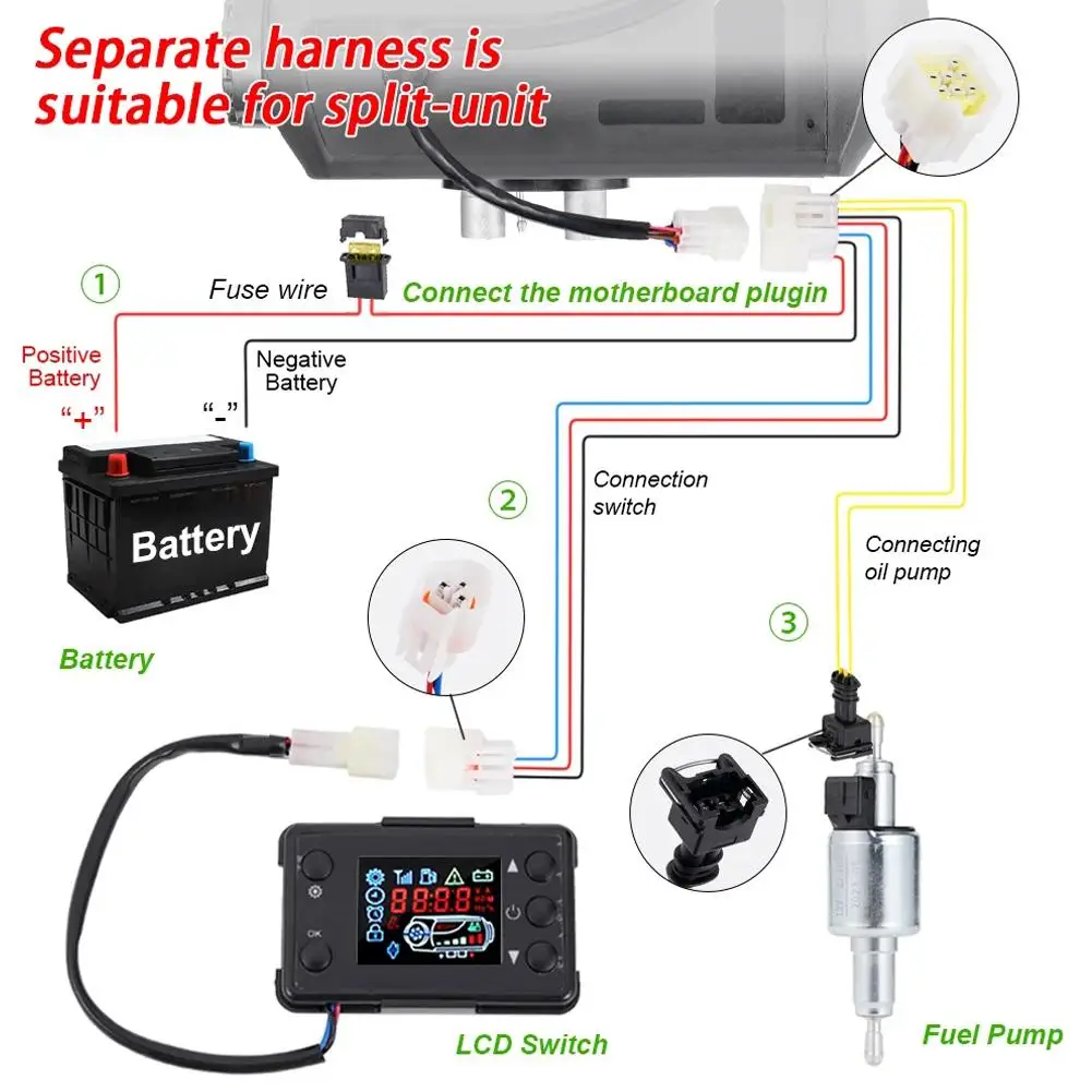   ̾ ϳ׽, 12V 24V    ġ ̺ ׼, Webasto Eberspacher    