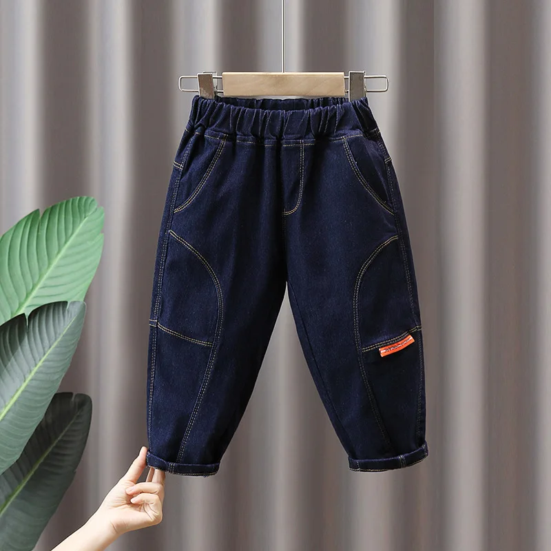 

Loose Boys jeans 2-11T Kids Cotton Long Trousers Children Spring Autumn Warm Pants Teenage Jeans Boy Outwear Casual Denim Pants