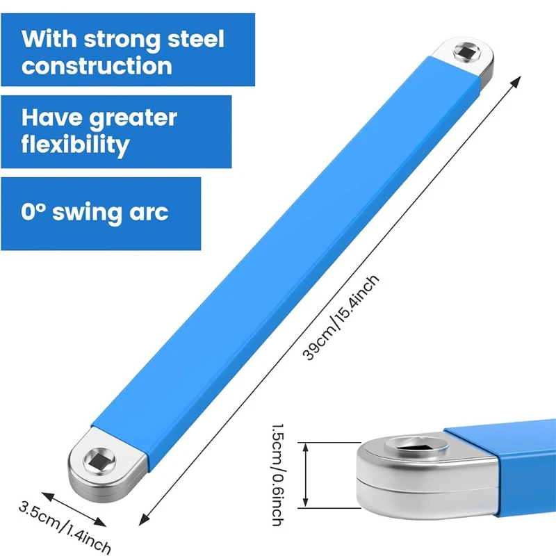 Multi-functional Offset Extension Ratchet Wrench for Small Place 2 in 1 Impact Ready Offset Extension Wrench Set Car Repair Tool
