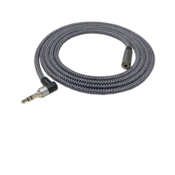 Premium Right Angle 3.5mm Audio Extension Cable - Male to Female Stereo Connector - 1.5M