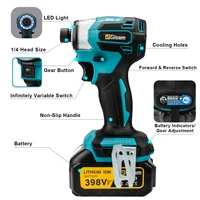Makita – tournevis électrique sans balais 688N.m, 1/4 pouces, tournevis sans fil, perceuse électrique, Kit de tournevis à percussion pour broche de batterie 18V 6