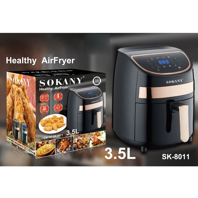 Healthy Choice 3.5L 1500W Air Fryer - Black & Gold