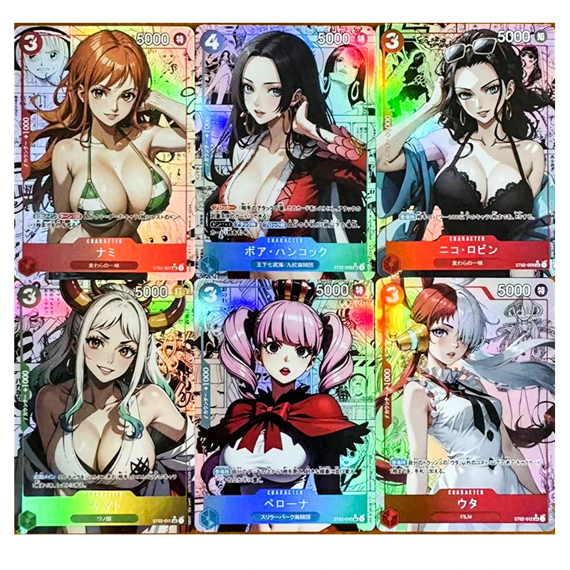 Anime One Piece Diy Opcg Hancock Nami Robin Yamato Vivi Uta Sabo Ace Collectible Cards Christmas Birthday Gifts Children's Toys