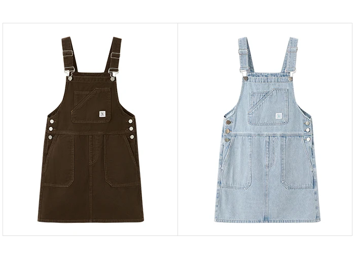 Denim Suspender Dress Women Summer New High-Rise Retro Playful Short Dress