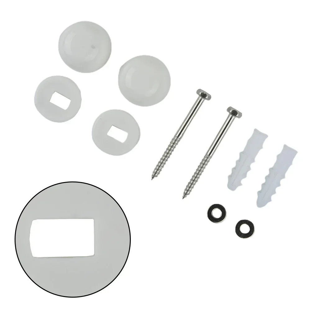 Bidet Anchor Toilet Accessories Pan Fix To Floor Kit Repair Fixings Silver Stainless Steel+Plastic Fitting Screws