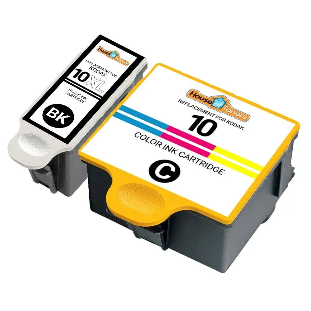 Cartucce Di Inchiostro 2Pk 10 Xl Nero E Colore Per Kodak Easyshare 5100 5300 5500