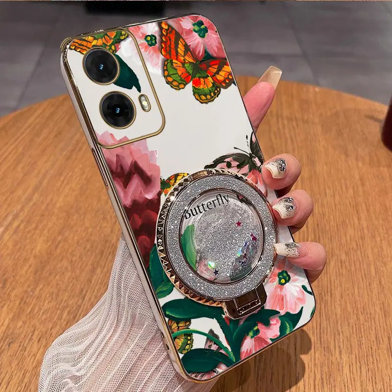 Colorful Butterflies Plating Phone Case Cover