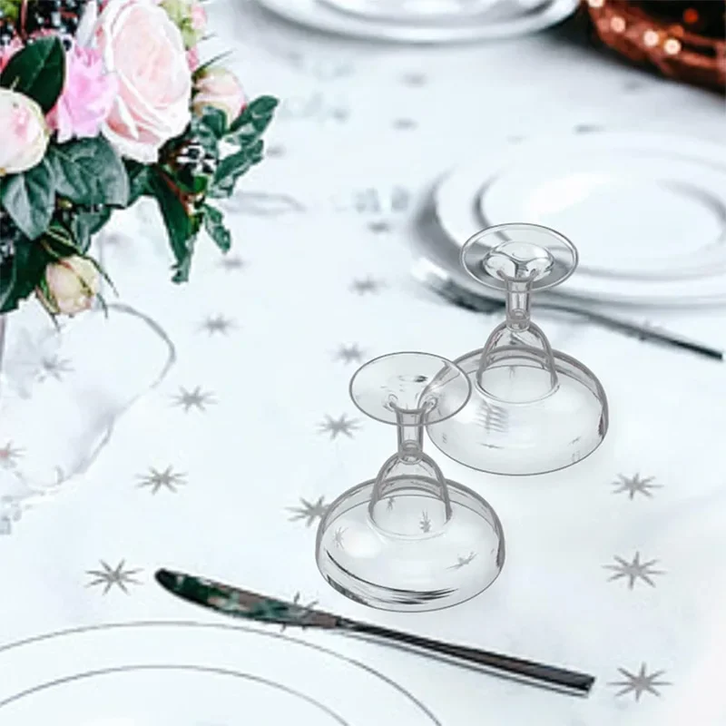 Description Picture 6 of item20pcs Disposable Cocktail Goblet Glasses Cups Plastic Transparent Drinking Champagne Glass for Wedding Party Bar Cup Decorations