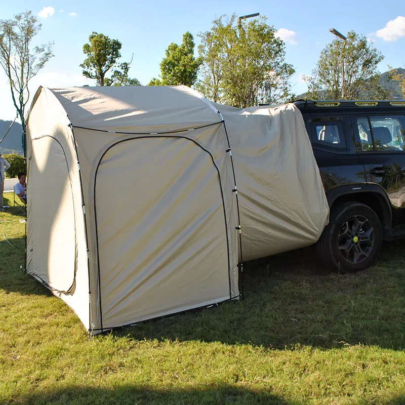 Attach To Car Tent 2 Person Waterproof, Van Tents For Camping Side Door With 2 Doors, Tailgate Tent For suv Fishing, Hiking