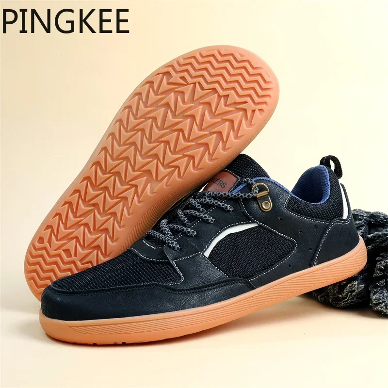 Casual Leather Sneakers Wide ToeBox Barefoot Fit Shoes Men Women Athletic Fitness