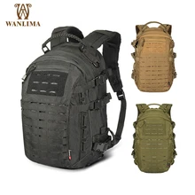  Wanlima Men Military Tactical Backpack 600D Waterproof Multifunctional CS Laser Molle Bag Outdoor Hiking Daypack Large Capacity 