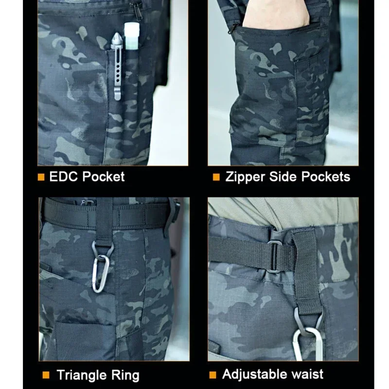 Tactical Pants Big Multi-pocket Men New Work Cargo Pants Spring Autumn Waterproof Ripstop Hiking Trousers Loose Brand Joggers hiking pants