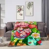 Cute S-Strawberry S-Shortcake Blanket Skin friendly comfort warm soft plush blanket suitable sofa living room office bedroom 3
