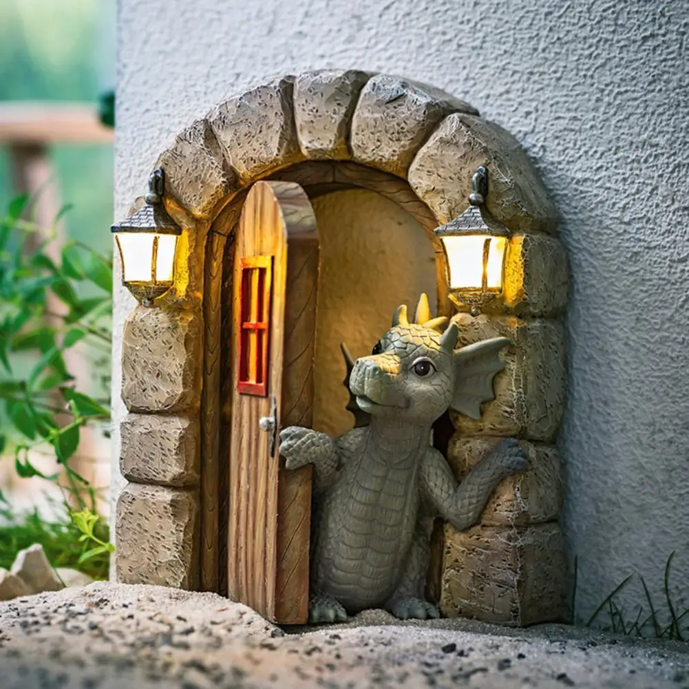 

Outdoor Dragon Decor Mini Dragon Decoration Dragon Figurine Statue Mini Resin Craft for Indoor Outdoor Garden Decoration Balcony