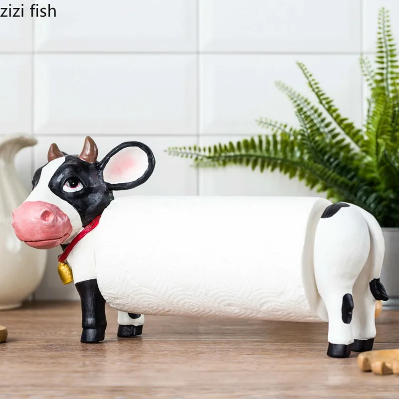 Creative lovely Cow Roll holder Paper towel holder Kitchen paper