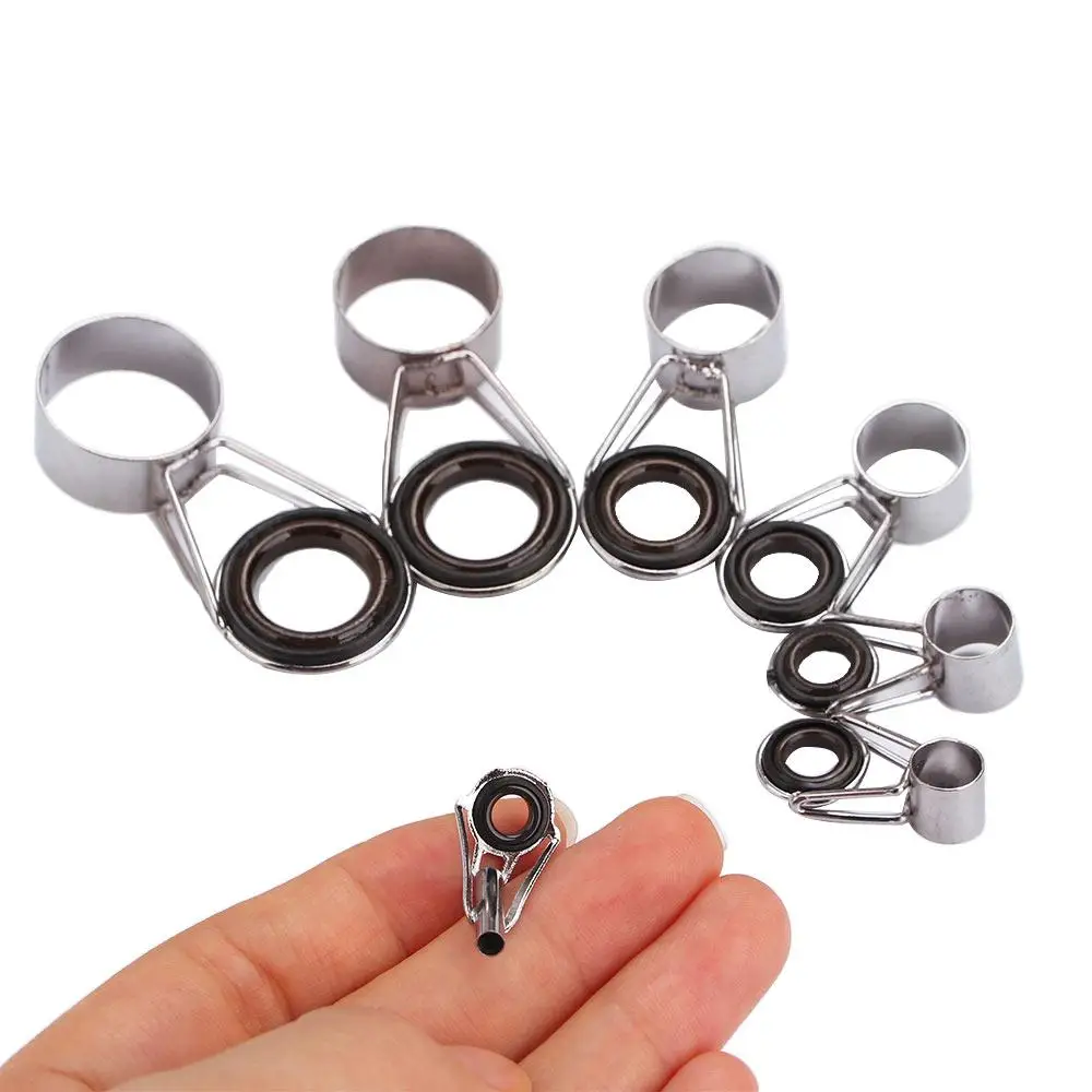 Fishing Rod Guide Tip Repair Kit – Set of 7 Line Ring Eye Guides