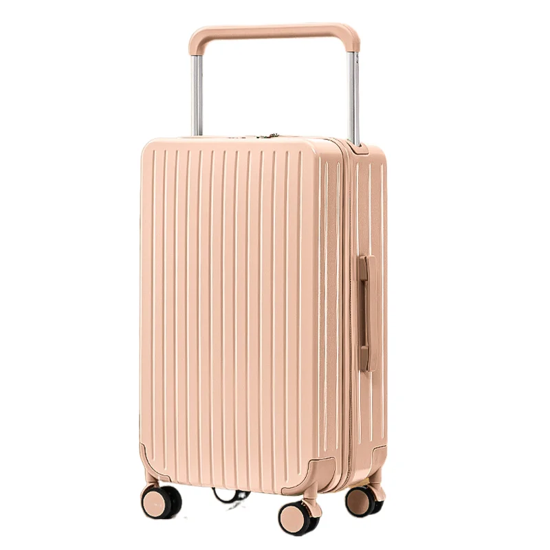 Middle mounted portable wide pull rod suitcase female small  large capacity travel box universal wheel 24 inch Password suitcase