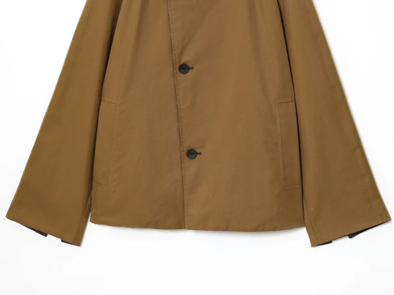 ETJ 2025 Herbst Winter neue Damenmode lose Version von Stehkragen kurzen doppelseitigen Trenchcoat Freizeitmantel – Detail 11