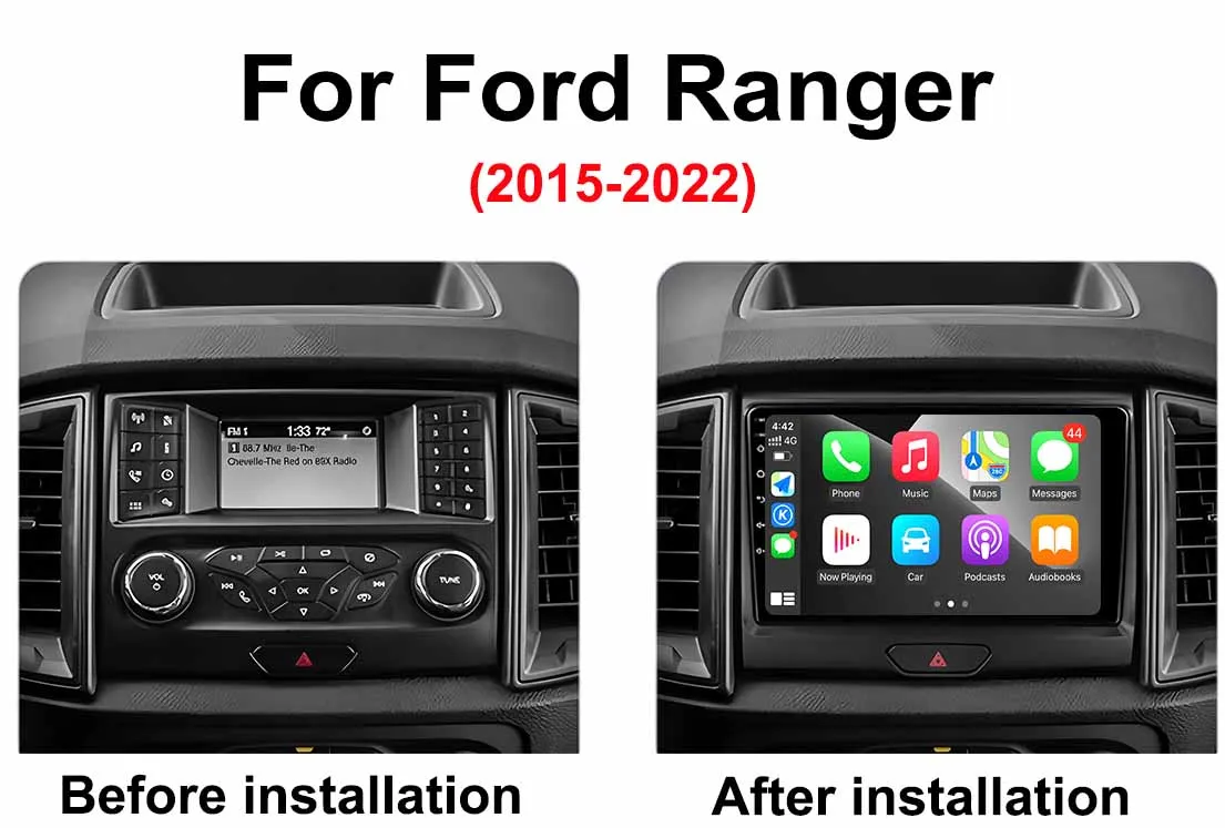 Android 15 Autoradio Stereo-Bildschirm für Ford Ranger 2015 2016 2017 2018 2019-2022 GPS-Navigation Multimedia Carplay Autoradio Haupteinheit – Detail 1