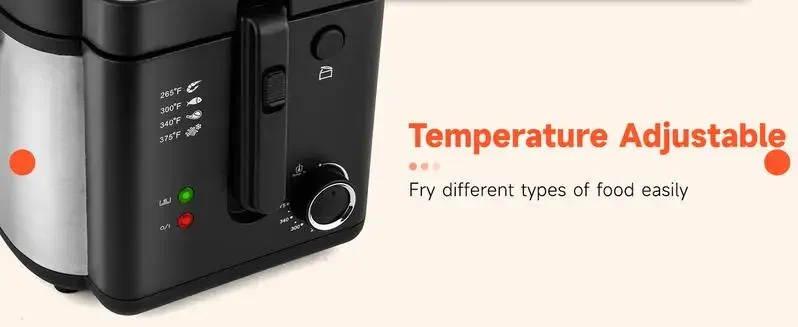 Description Picture 5 of itemSUSTEAS Deep Fryer with Basket,1500W Electric Deep Fryers Use with Temperature Control, Removable Lid and 2.5L Non-Stick Inner