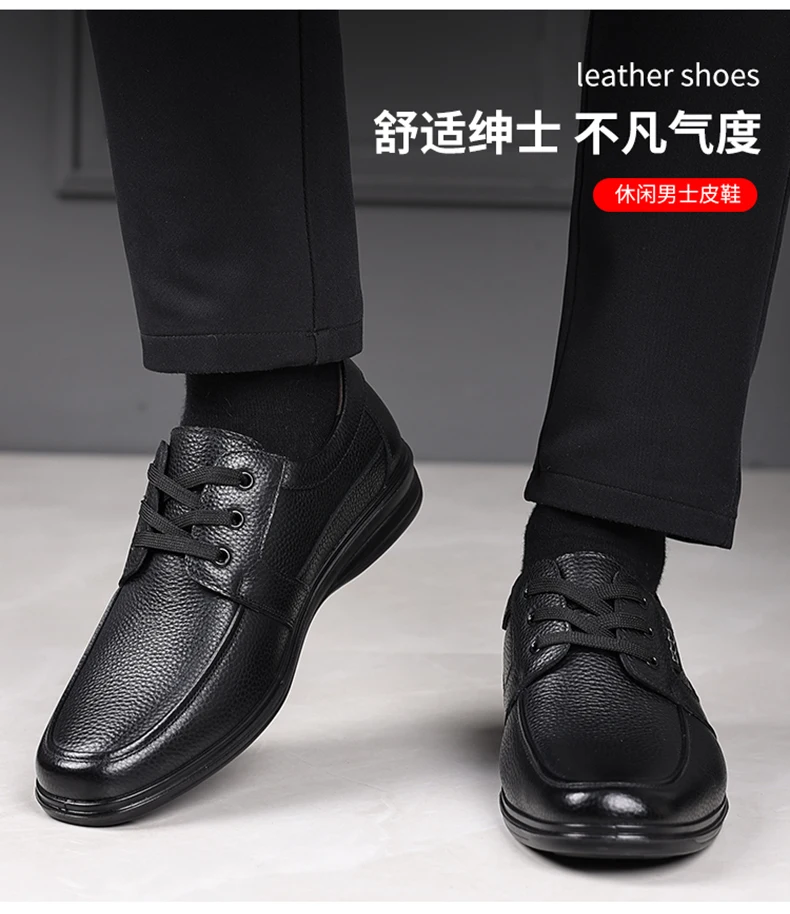 جديد الرجال مريحة للتنفس الأعمال عارضة أحذية جلد طبيعي الدانتيل متابعة مكتب رسمي عدم الانزلاق ارتداء مقاومة اللباس الأحذية