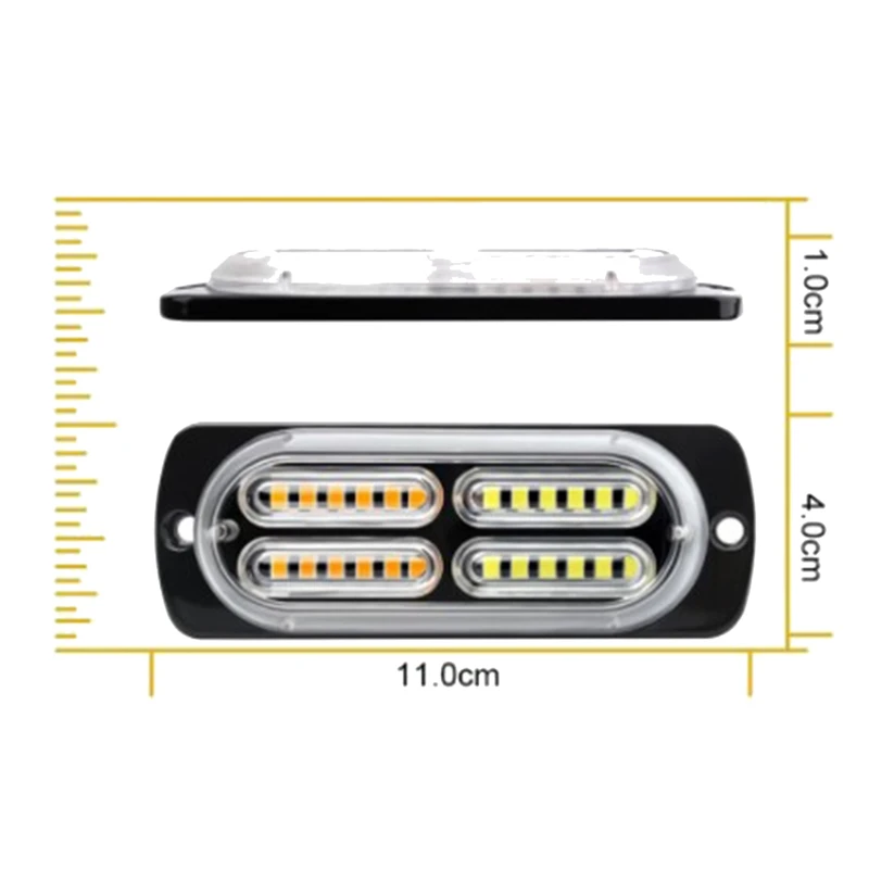 BEAU-1 Tow 8 In The Network Flashing Lights Warning Lights Strobe Side Grille Flashing