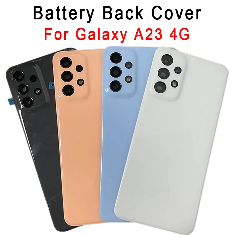 

For Samsung Galaxy A23 a23 A235 4G Back Battery Case Rear Door Housing Cover Replacement for SM-A235F With Camera Lens + Logo