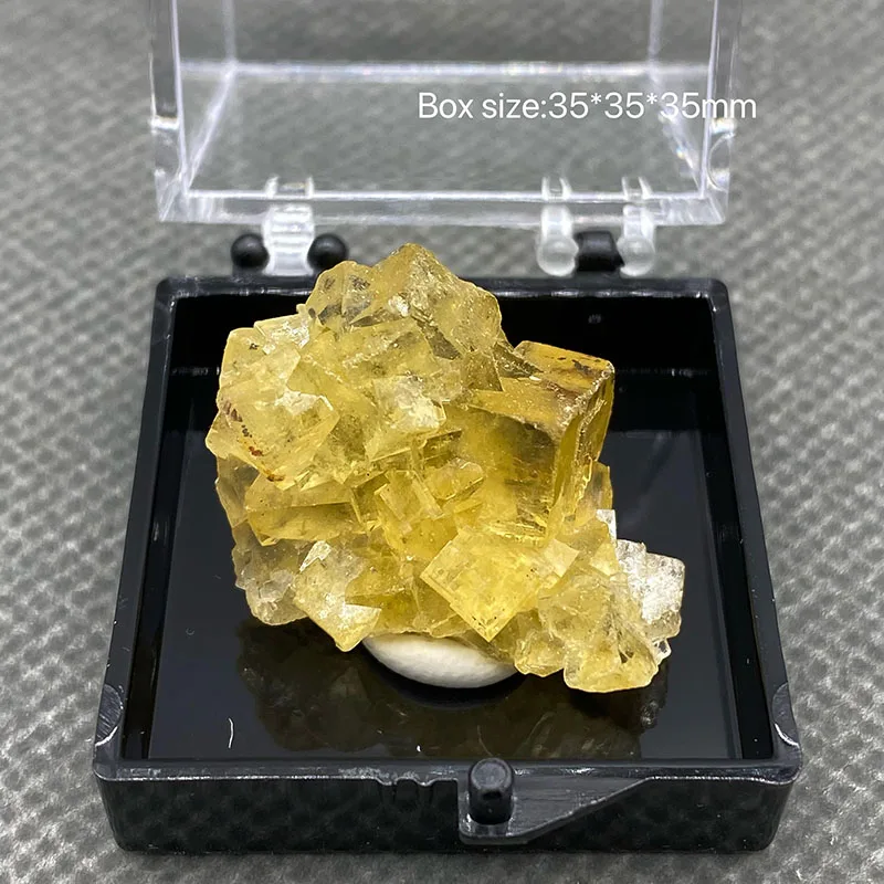 

100% Natural yellow fluorite Cluster mineral specimens Stones and crystals quartz Healing crystal +box size：35*35*35cm